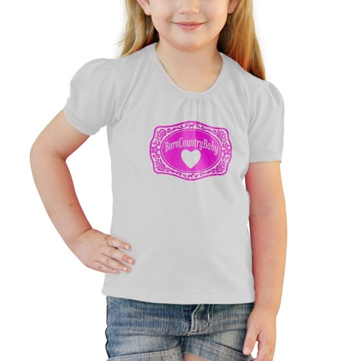 Girls Tee Cowgirl Buckle – Size 0 - Size 6